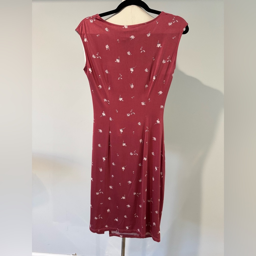 NWT Verse Sasha Knit Midi Dress - Pink with White Floral Size Small - Picture 3 of 4